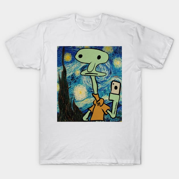 Awkward Squidward #1c T-Shirt by SugarSaltSpice